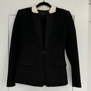 BCBG Boden Black Blazer with Cream Collar